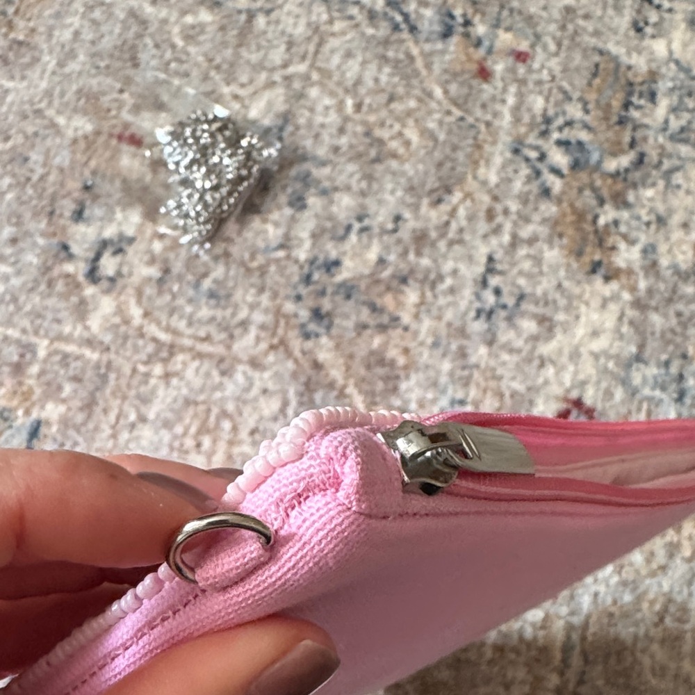 Floral Pink Beaded Clutch - Picture 4 of 8
